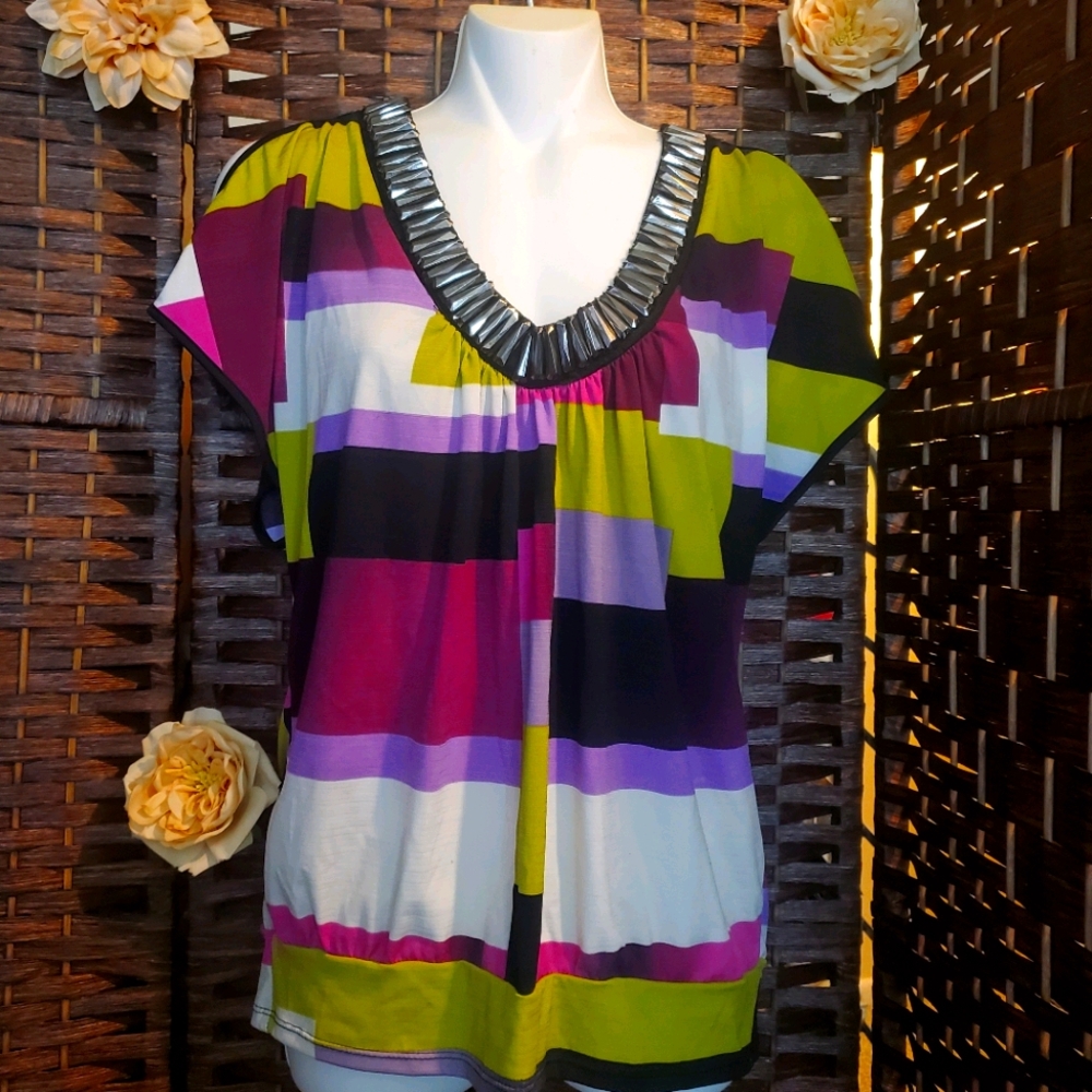 HS HeartSoul Blouse color multicolors